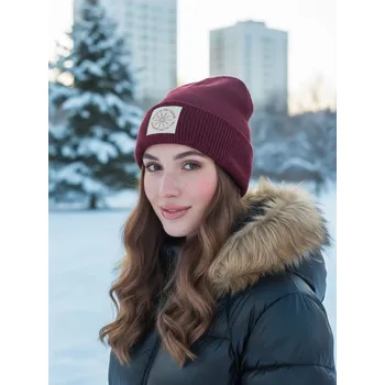 Čepice Sinsay - Čepice z&nbsp;žebrovaného úpletu - burgundy - 752FG-83X - 752FG-83X-ONE