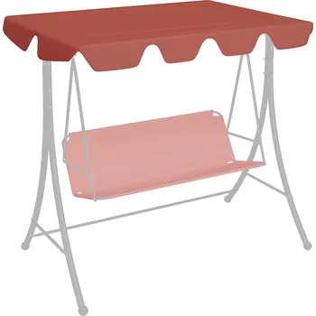 zahrada-XL Náhradní stříška na houpačku terakotová 188/168 x 145/110 cm 312087