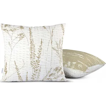 Povlečení DARRÉ Krepový povlak na polštář Divoké traviny - duo Velikost: 70 x 90