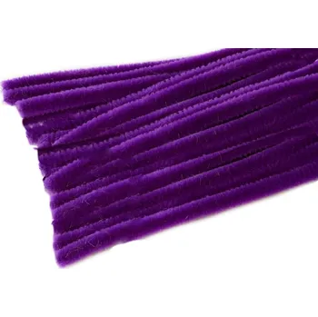 Hobby drát Chlupatý drátek Ø3 mm - délka cca 30 cm - tmavě fialový