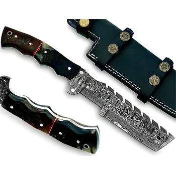 Damaškový outdoorový nůž DN 38749 Hnědá