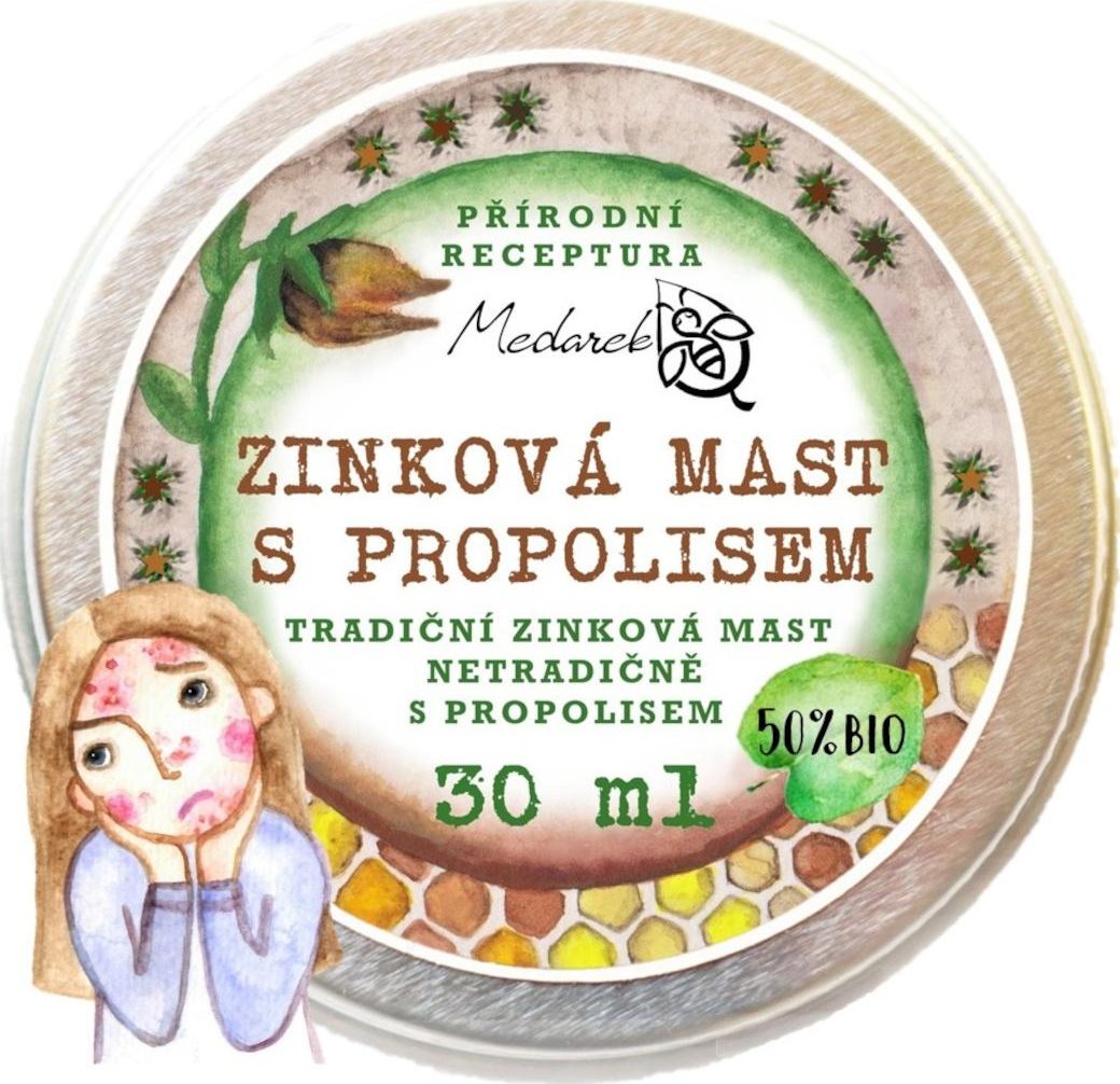 Medarek Zinková mast s propolisem 30 ml