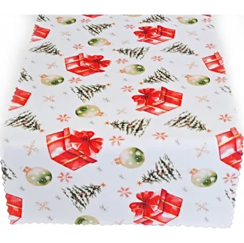 ubrus Vánoční ubrusy a běhouny Garden 40x135 Vypalovaná vlnka