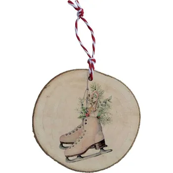 Vánoční ozdoba Dřevěná vánoční ozdoba - Zimní brusle