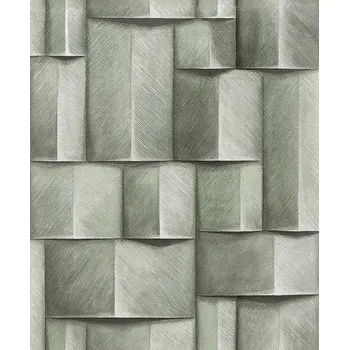 Tapeta Grafická vliesová tapeta na zeď, zelená, 3D efekt, 35378, Timber, Marburg