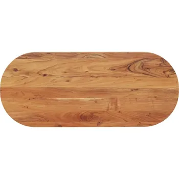 Konferenční stolek vidaXL Stolní deska 120 x 50 x 3,8 cm oválná masivní akáciové dřevo [370138] Barva: Akáciové dřevo (přírodní)