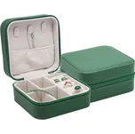 B-TOP Malá koženková šperkovnice se zipem Druh barvy: Zelená