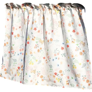 Stínítko do auta Závěs do auta s přísavkami na okno Bílý bavlněný závěs s květinovým vzorem UV ochrana pro děti Cestovní clona proti slunci