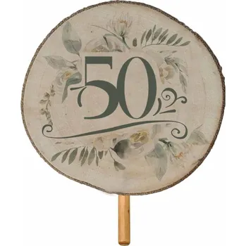 Dřevěný zápich ke květině a dekorace ke kulatinám - 50