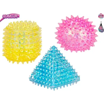 Výtvárné potřeby Mikro Trading Glamour míček strečový tělesa 4cm 3ks v síťce