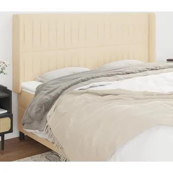 Čelo postele typu ušák krémové 163x16x118/128 cm textil IM_3119829