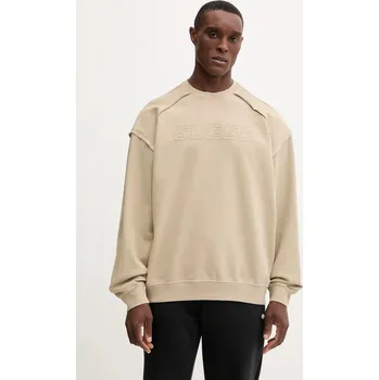 Pánská mikina Bavlněná mikina Guess LASI pánská, zelená barva, s aplikací, Z5BQ09 KCE91 Z5BQ09.KCE91 01C, vel. XXL