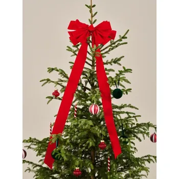 Vánoční dekorace Sinsay Mašle na vánoční stromek červená