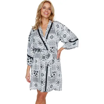 Dámský župan Dámská viskózový župan Doctor Nap SWW.7258 Barva: Bílá, Velikost: M