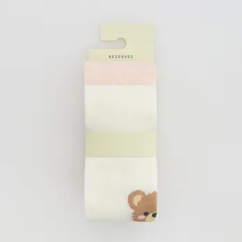 Dětská móda Reserved - Sada 2&nbsp;punčocháčů - krémová - 850GX-01X - 850GX-01X-U11