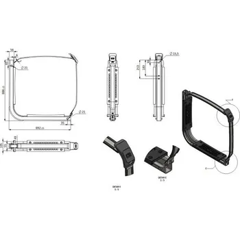 Palivová nádrž Montážní sada palivové nádrže 700X670 900583