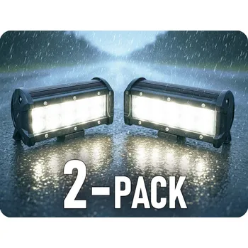 Přídavný světlomet LED pracovní světlo 24.6W, 2000lm, 24xLED, R10, 12/24V, IP67/2-PACK! [LB0115]