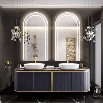 Zrcadlo Sada dvou polooválných koupelnových zrcadel s osvětlením - SADA KORIA LED