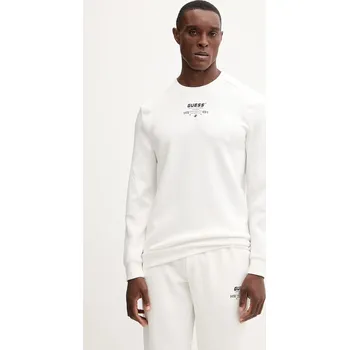 Pánská mikina Mikina Guess RYOTA pánská, bílá barva, s potiskem, Z5BQ00 KCNS2 Z5BQ00.KCNS2 00C, vel. XXL