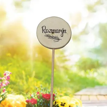 Dřevěné zapichovátko k bylinkám 30 cm - rozmarýn
