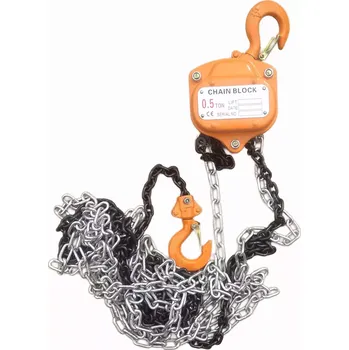 řetězový zvedák Ruční řetězový kladkostroj, nosnost 1000 kg, zdvih 2,5 m