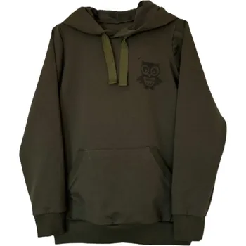 Dívčí mikina ZÁHOŘÍ Rudel ZÁHOŘÍ Dětská mikina s kapsou a kapucí - zelená sova Velikost: 134/140