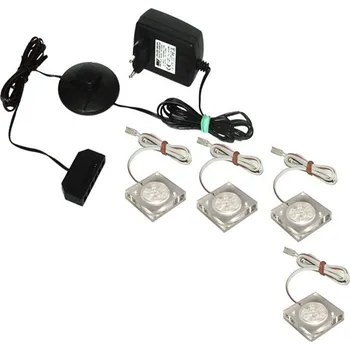 Bodové svítidlo Slevadoma LED osvětlení, 4-bodové, bílá, SHAEL, BORAS, CONRAD