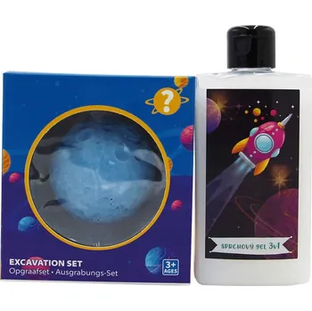 Sprchový gel Sada pro kluky - sprchový gel 3v1 200 ml a archeologická hračka (vesmír)