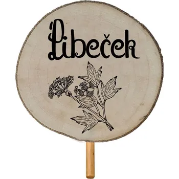 Dřevěné zapichovátko k bylinkám 30 cm - Libeček
