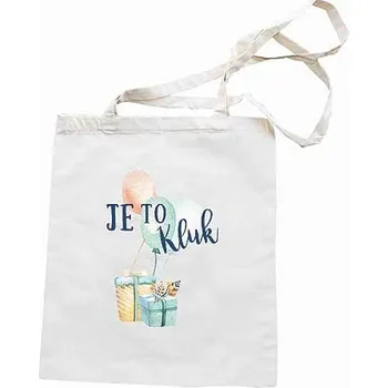 Nákupní taška Plátěná látková taška pro miminko 42 x 38 cm - je to kluk