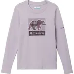 Columbia Hazeldel Hill Long Sleeve Graphic Tee Girls Lavender Pearl, Barely Printed 551 fialová S