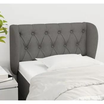 Čelo postele typu ušák tmavě šedé 83x23x78/88 cm textil IM_3117455