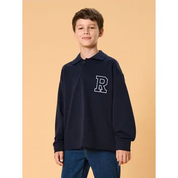 Chlapecká mikina Sinsay - Mikina s límečkem - námořnická modrá - 729GJ-59X - 729GJ-59X-152