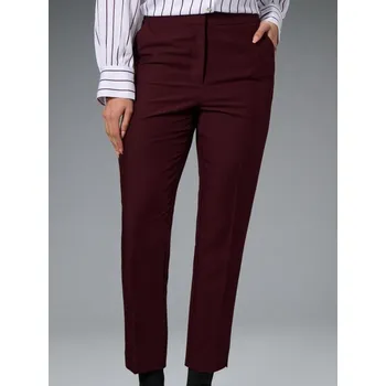 Dámské kalhoty Sinsay - Cigaretové kalhoty - burgundy - 724FJ-92X - 724FJ-92X-M