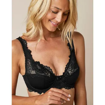 Podprsenka Blancheporte Sada 2 krajkových podprsenek Cerignola zn. Confidence Lingerie®, s kosticemi černá+bílá 80C