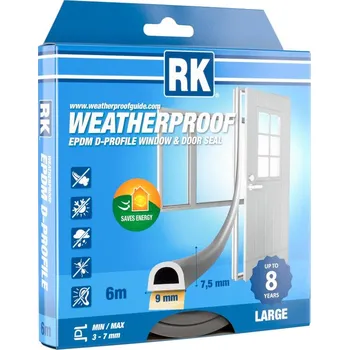 Těsnění do okna a dveří Těsnění oken a dveří EPDM - D-profil, šedá 6 m