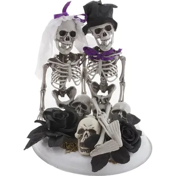 Party dekorace Halloween kostlivci nevěsta a ženich