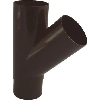 Odbočka svodu okapu 45° DN 105 mm, hnědá, plast, Marley 078632