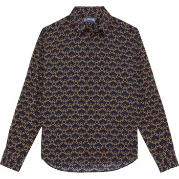 Pánská košile KOŠILE VILEBREQUIN TURTLES CHAIN COTTON VOILE BLEU MARINE