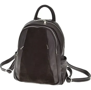 Městský batoh Dámský kožený batoh Laura Biaggi 66-5637 - hnědý