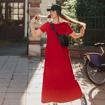 Dámské šaty Šaty Flow Long Red Velikost: L