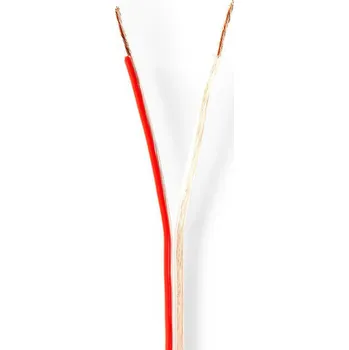 Audio kabel Nedis reproduktorový kabel 2 x 0.75 mm měděný, transparentní, 100 m cívka (CABR0750TR1000)