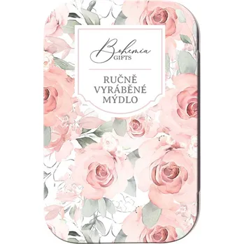 Mýdlo Tuhé mýdlo s extrakty růže v plechové krabičce 80 g