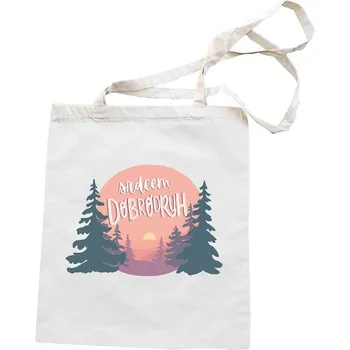 Nákupní taška Plátěná látková taška 42 x 38 cm – Srdcem dobrodruh