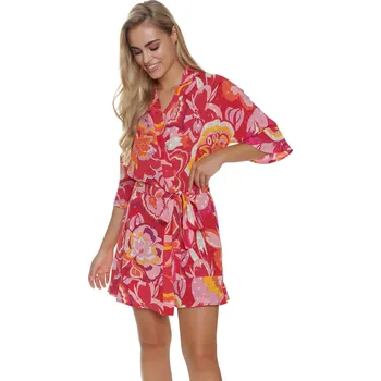 Dámské noční prádlo Dámský viskózový župan Doctor Nap SWW.5323 Barva: Růžová, Velikost: L