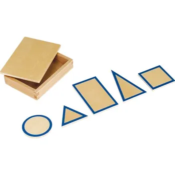 Dřevěná hračka Montessori box - geometrické tvary v krabici