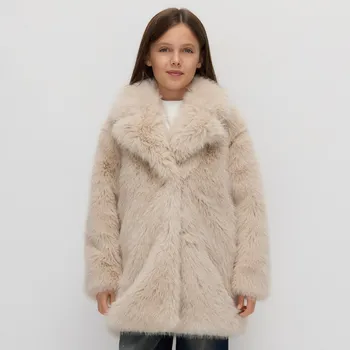 Reserved - Kabát z umělé kožešiny - béžová - 254EX-80X - 254EX-80X-U15