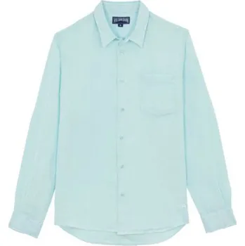 Pánská košile KOŠILE VILEBREQUIN MINERAL DYE LINEN RTD 125 PACIFIC