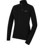 Husky Alou L černá dámská funkční sportovní mikina celorozepínací Merino vlna - XL