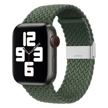 Strap Fabric opaska do Watch Ultra / 9 / 8 / 7 / 6 / SE / 5 / 4 / 3 / 2 (49mm / 45mm / 44mm / 42mm) pleciony materiałowy pasek bransoletka do zegarka zielony
